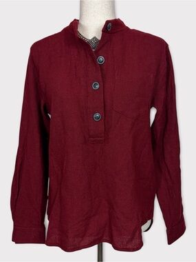 Cc Filson Challis Wool Band Collar Shirt Medium Gorpcore Outdoor Minimalist